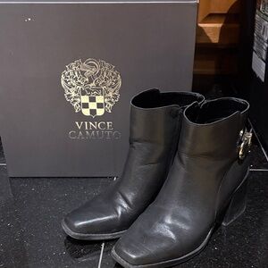 Vince Camuto Sameena Black Ankle Booties
